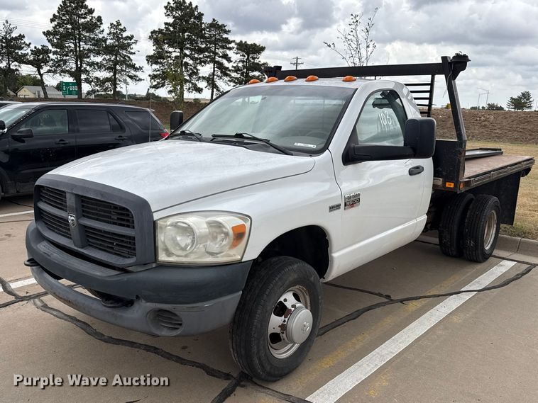 2009 Dodge Ram 3500 dump flatbed pickup truck - FB6653