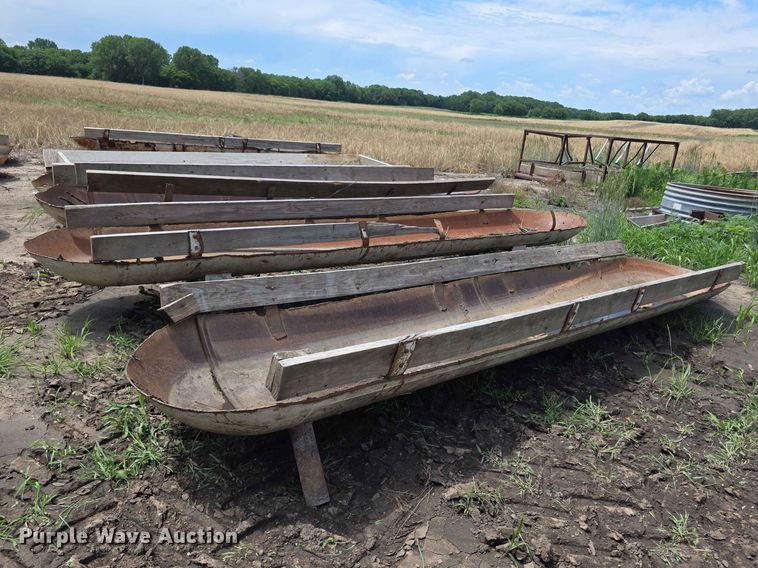 (12) steel livestock feed bunks - EV2240