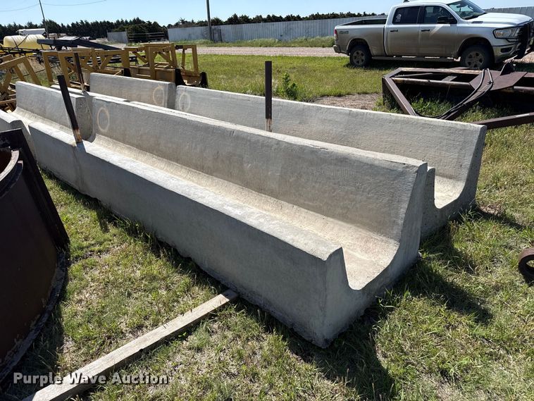 (2) concrete feed bunks - FB6684