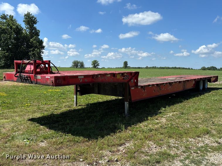 2004 Trail King TK70HT-523 drop deck hydraulic tail equipment trailer - FC5855