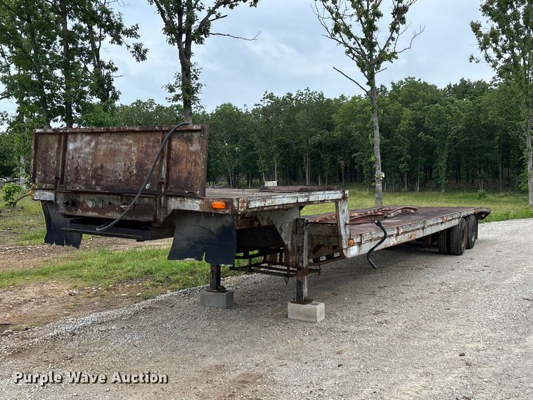 1980 Shop built drop tilt deck equipment trailer - FG0391