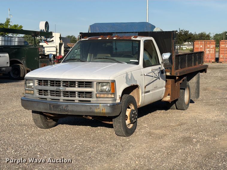1995 Chevrolet C3500 dump flatbed pickup truck - FB8201