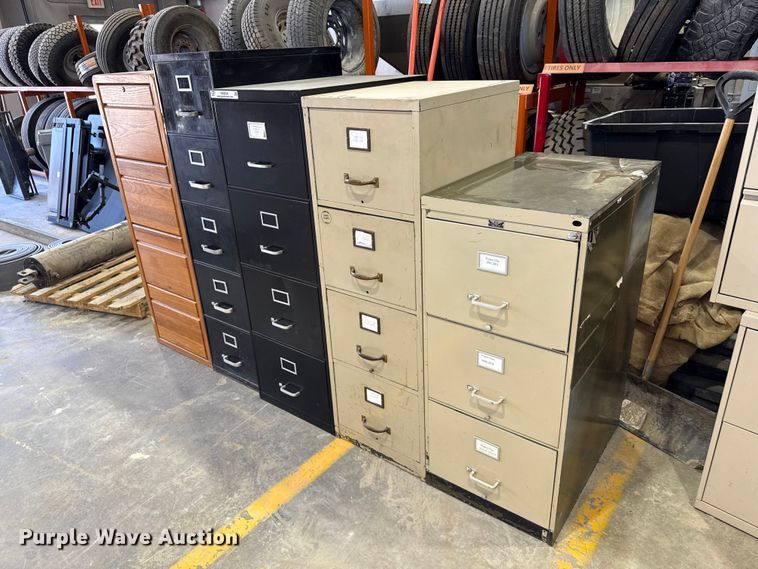 (5) file cabinets - ND9534