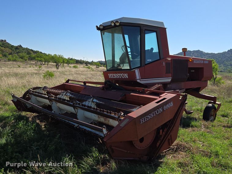 Hesston 6550 swather / windrower - ET5095