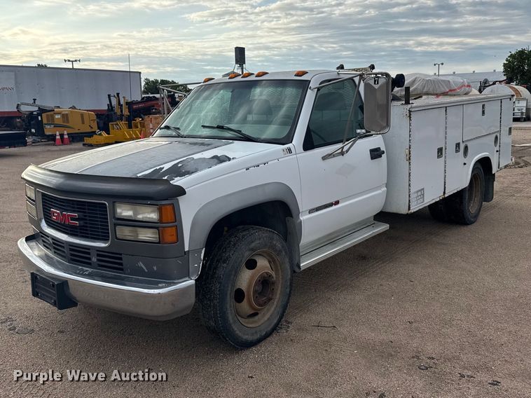 1996 GMC Sierra 3500 utility bed pickup truck - EW4859