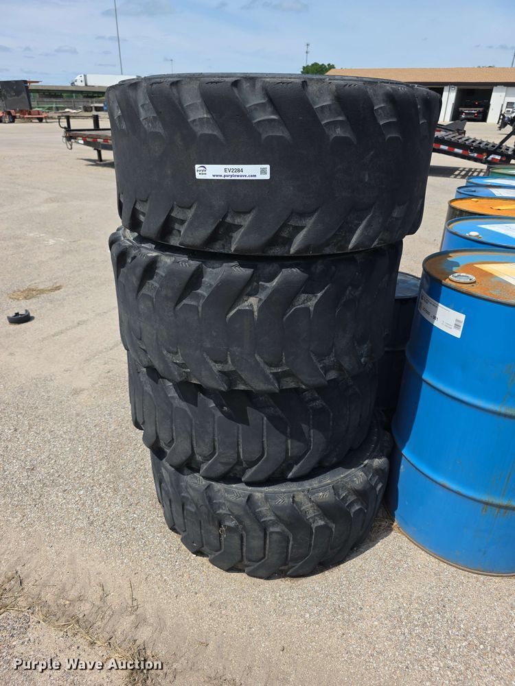 (4) Galaxy 14-17.5 skid steer tires - EV2284