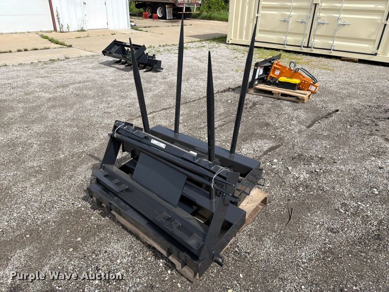 (4) skid steer bale spears - EQ8059