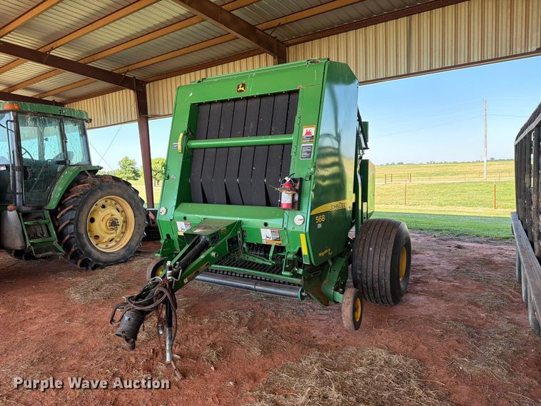 2010 John Deere 568 Mega wide plus round baler - EW0320