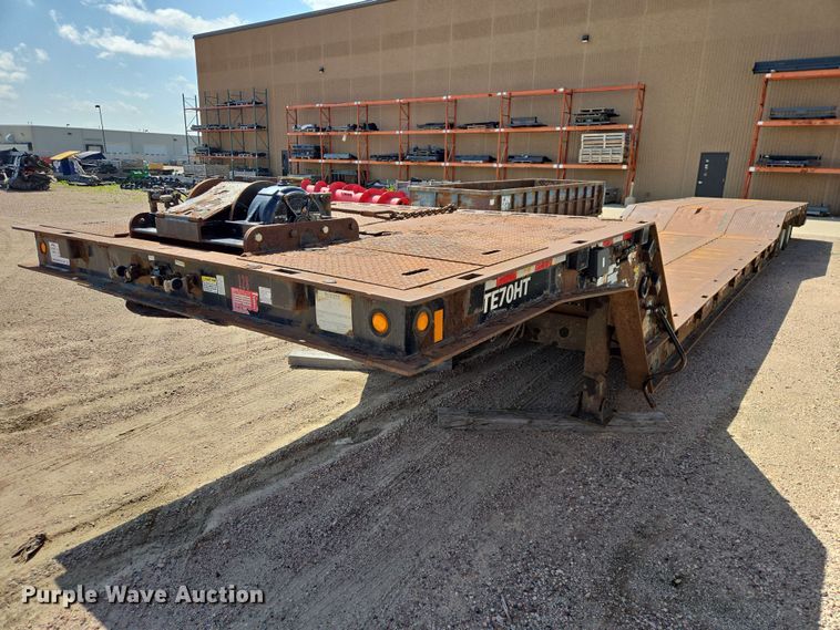 2014 Trail-Eze TE70HT drop deck hydraulic tail equipment trailer - DQ0005