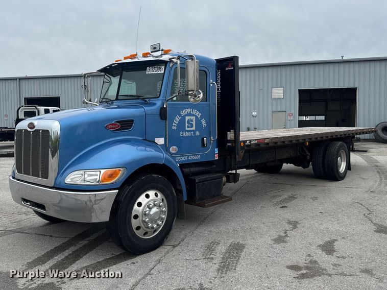 2012 Peterbilt 337 flatbed truck - YA3379