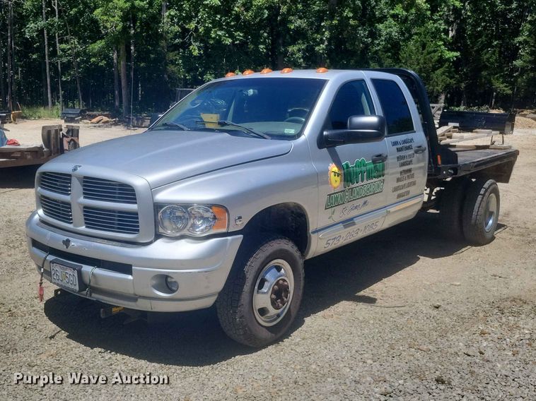 2005 Dodge Ram 3500 Ext. Cab dump flatbed pickup truck - ER3045