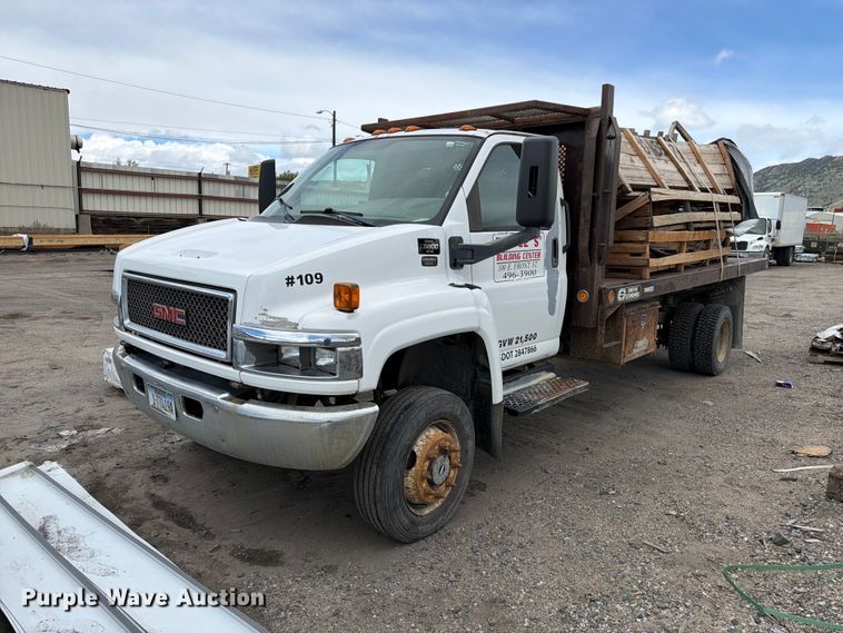 2007 GMC C5500 dump flatbed truck - FK4502