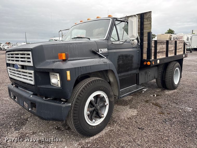 1994 Ford F600 dump flatbed truck - EG9214