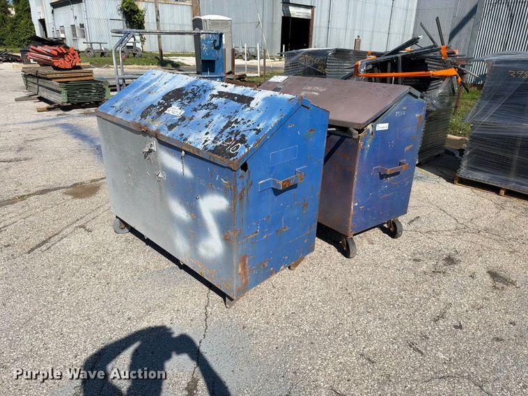 (2) metal containers of pipe plus - FN5743