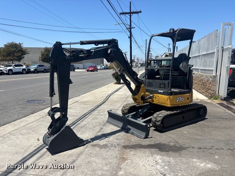 2014 John Deere 27D mini excavator - EL2507