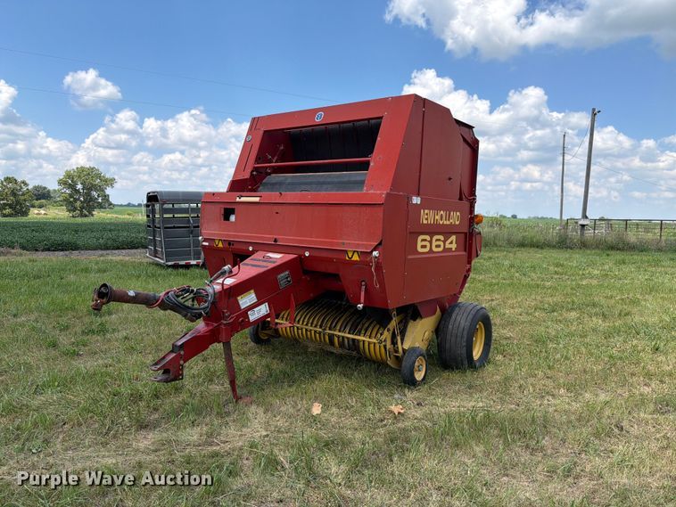 1998 New Holland 664 round baler - FK4085