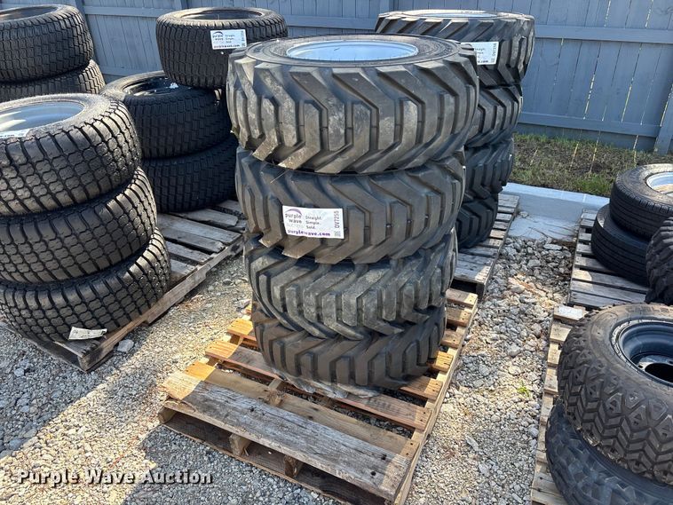 (4) 12-16.5 tires and wheels - DV7255