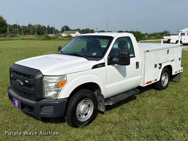 2012 Ford F250 utility bed pickup truck - EX4566