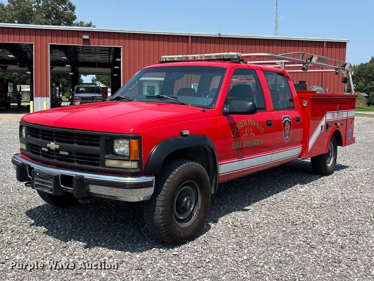 1997 Chevrolet K3500 Crew Cab utility bed pickup truck - ER3223