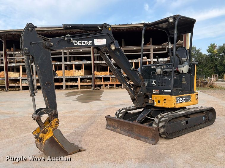 2017 John Deere 26G Mini excavator - EP7531