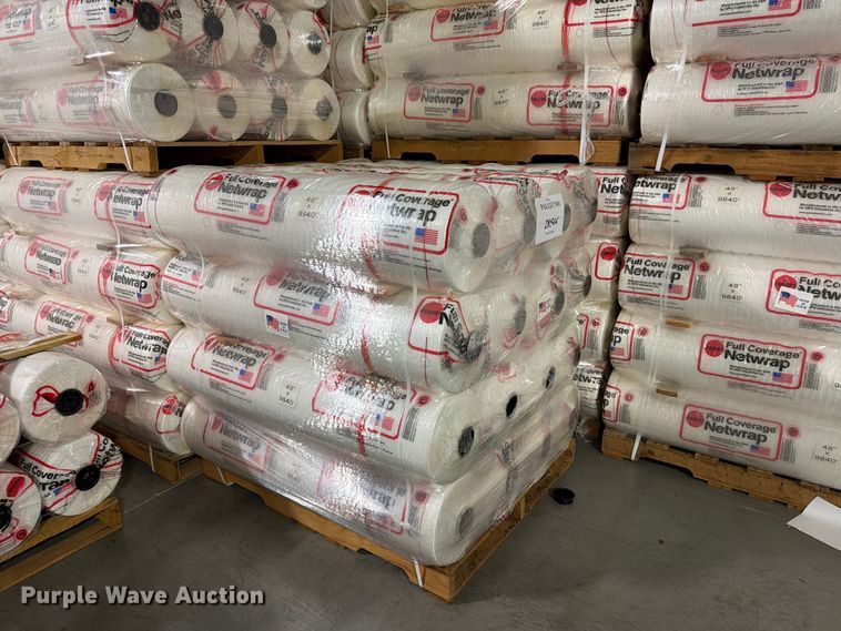(4) pallets Farmers Full Coverage netwrap rolls - NF9520