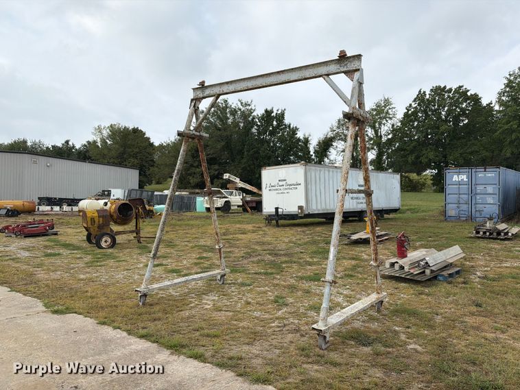 Shop built A frame gantry - DZ4807