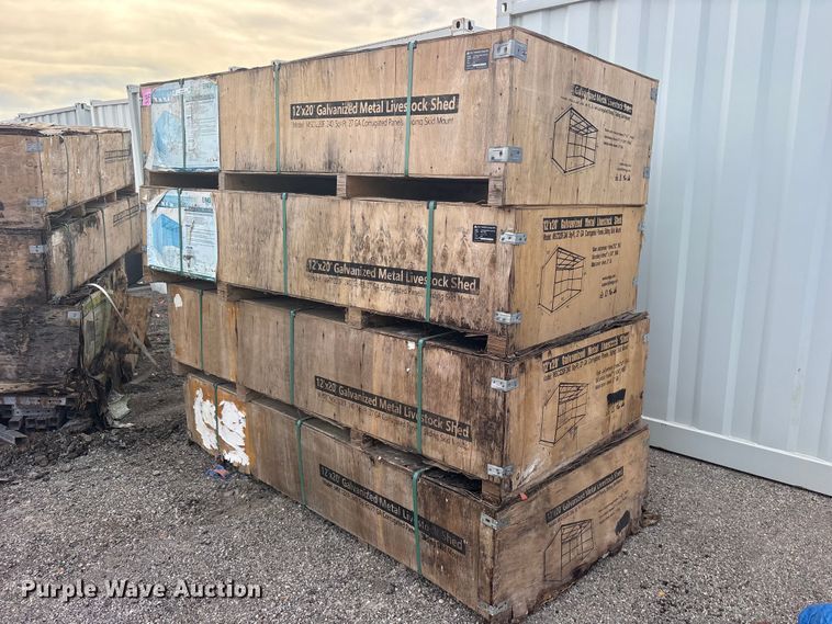 (4) 2024 Pioneer Valley MSC1220F livestock sheds - ES8147