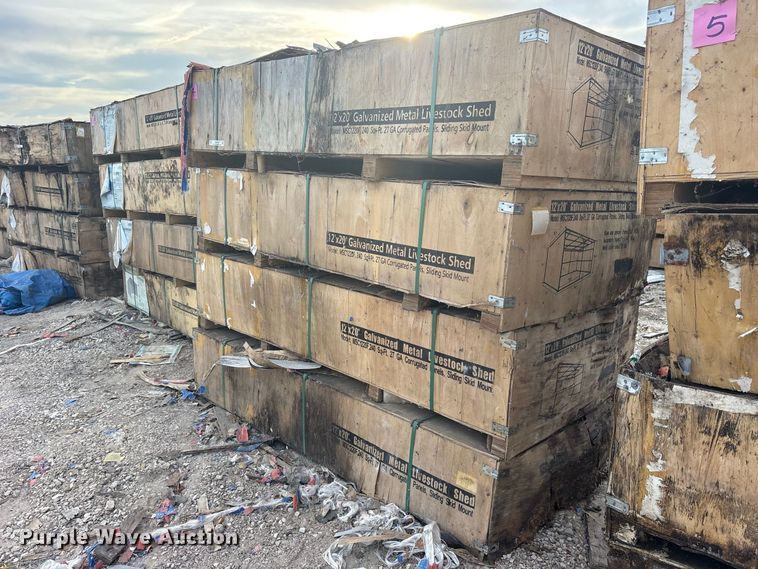 (4) 2024 Pioneer Valley MSC1220F livestock sheds - ES8003