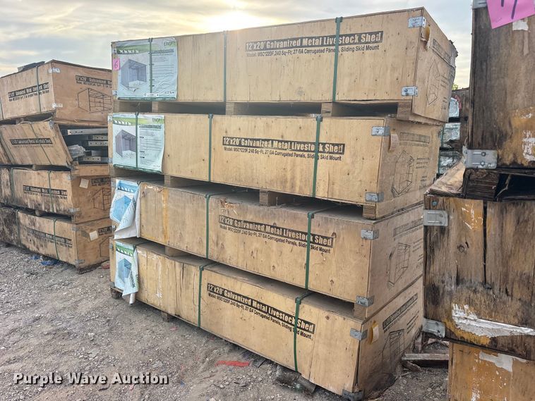 (4) 2024 Pioneer Valley MSC1220F livestock sheds - ES8005