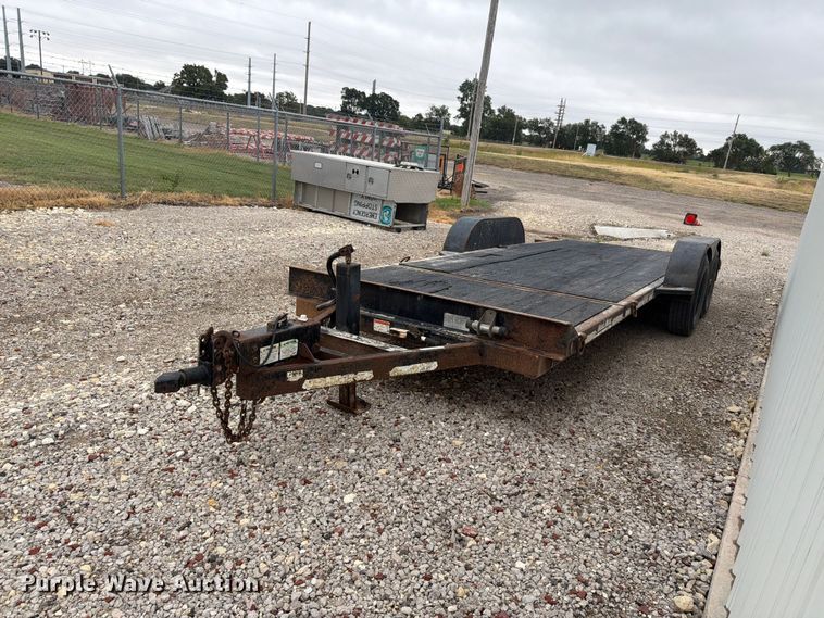 2001 Shop built tilt deck equipment trailer - DY3435