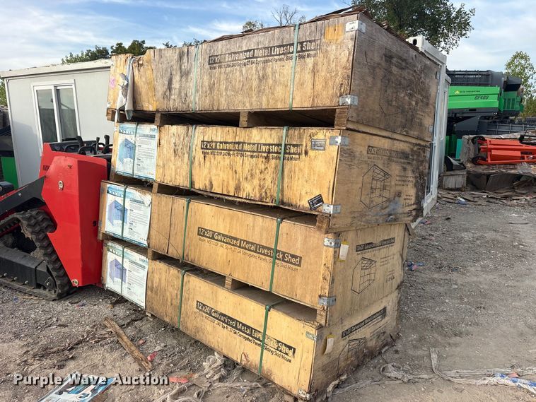 (4) 2024 Pioneer Valley MSC1220F livestock sheds - ES8016