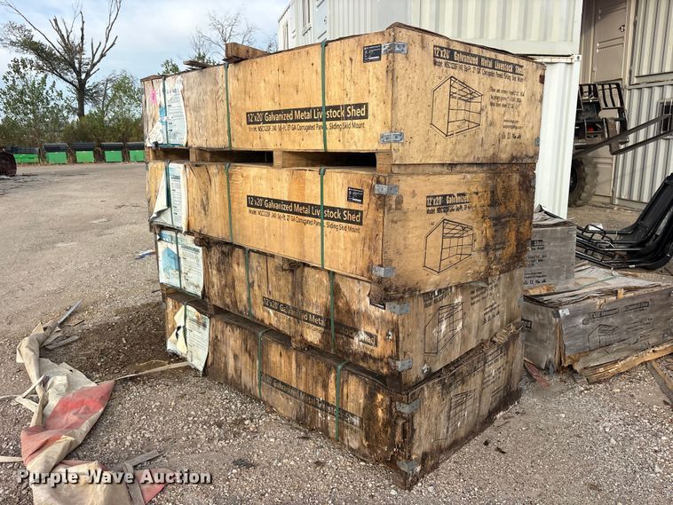 (4) 2024 Pioneer Valley MSC1220F livestock sheds - ES8017