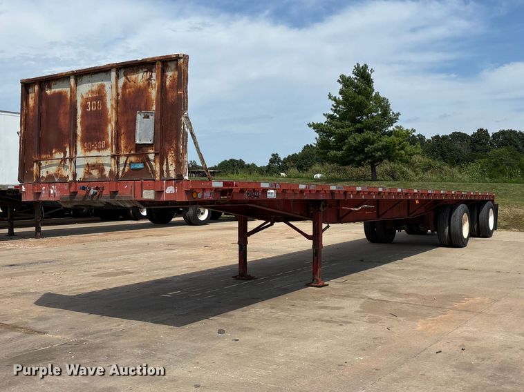 1985 Fruehauf PB100-T2W-48XW flatbed trailer - FG0618
