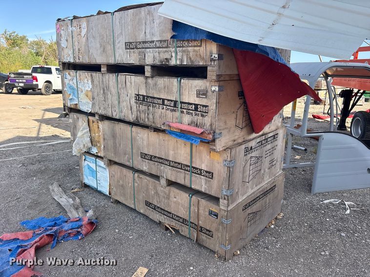 (4) 2024 Pioneer Valley MSC1220F livestock sheds - ES8018