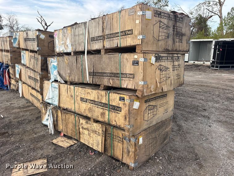 (4) 2024 Pioneer Valley MSC1220F livestock sheds - ES8034