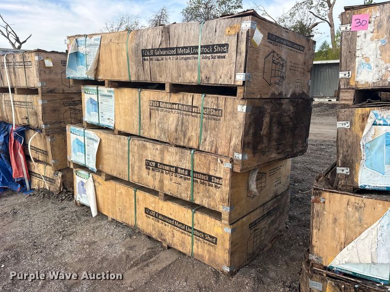 (4) 2024 Pioneer Valley MSC1220F livestock sheds - ES8035