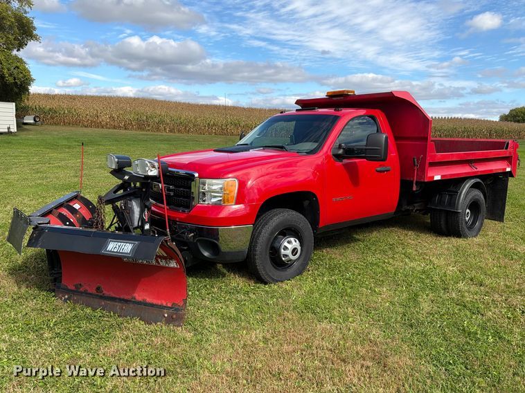 2011 GMC Sierra 3500HD dump bed pickup truck - FT8115