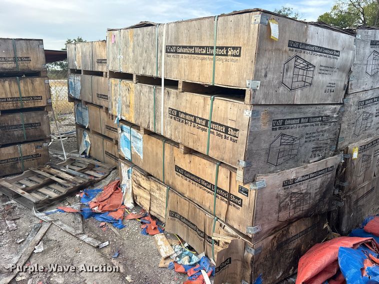 (4) 2024 Pioneer Valley MSC1220F livestock sheds - ES8008