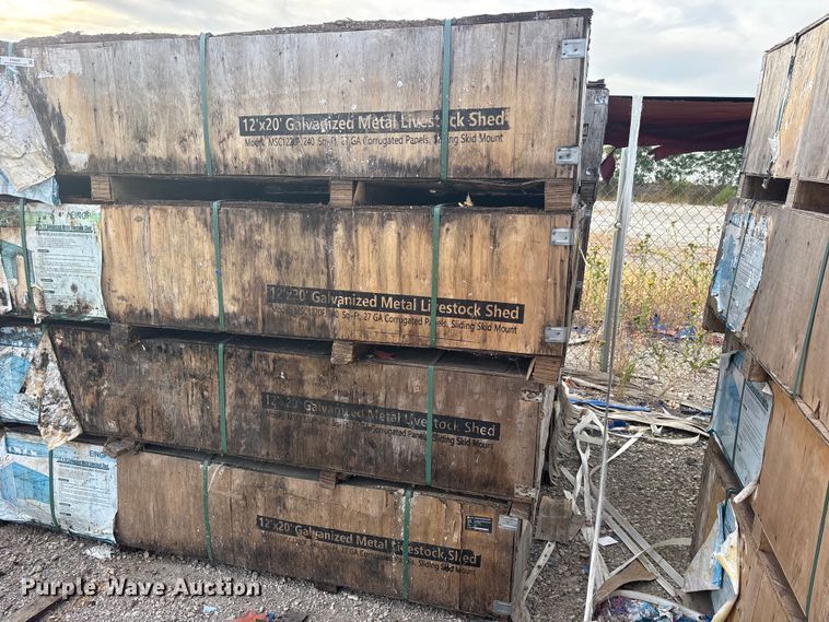 (4) 2024 Pioneer Valley MSC1220F livestock sheds - ES8009