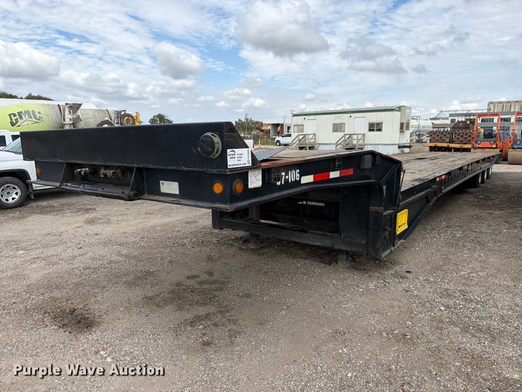 2008 Trail King TK110SA-533 drop deck tilt deck equipment trailer - FK3686