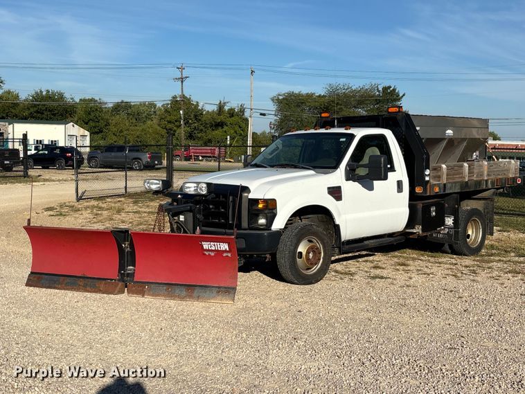 2008 Ford F350 dump flatbed pickup truck - ER3432