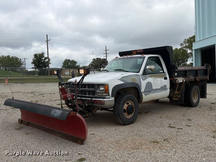 1998 Chevrolet K3500 dump bed pickup truck - FU4710