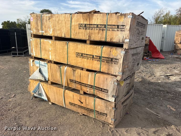 (4) 2024 Pioneer Valley MSC1220F livestock sheds - ES8028