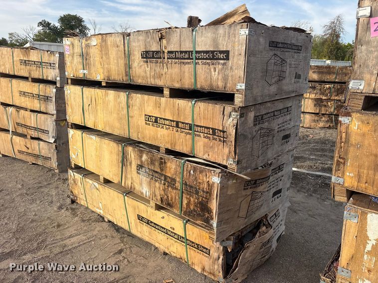 (4) 2024 Pioneer Valley MSC1220F livestock sheds - ES8029