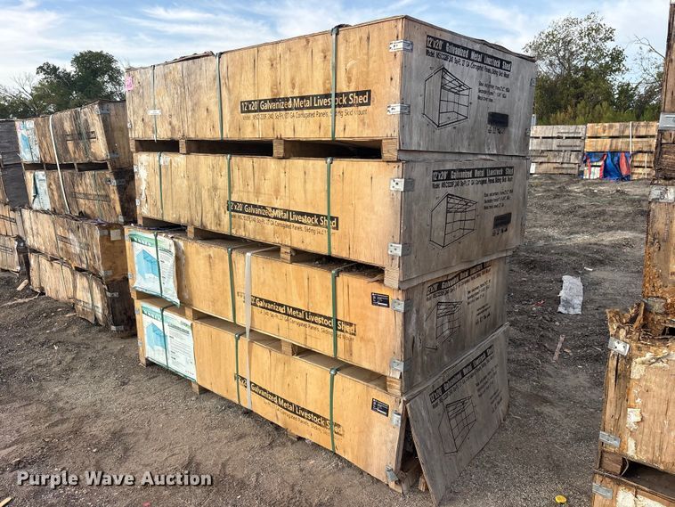 (4) 2024 Pioneer Valley MSC1220F livestock sheds - ES8032