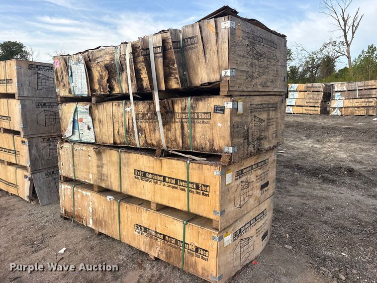 (4) 2024 Pioneer Valley MSC1220F livestock sheds - ES8033