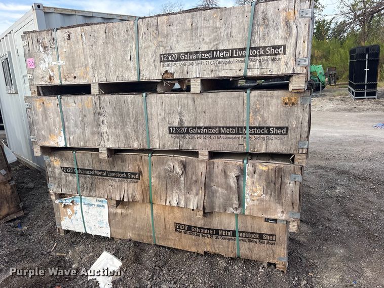 (4) 2024 Pioneer Valley MSC1220F livestock sheds - ES8037