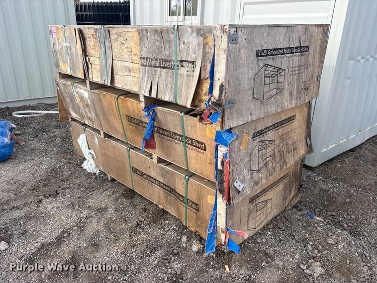 (3) 2024 Pioneer Valley MSC1220F livestock sheds - ES8038