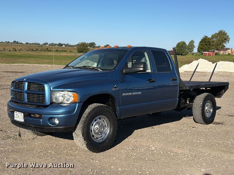 2003 Dodge Ram 3500 Crew Cab bale bed pickup truck - FB5959