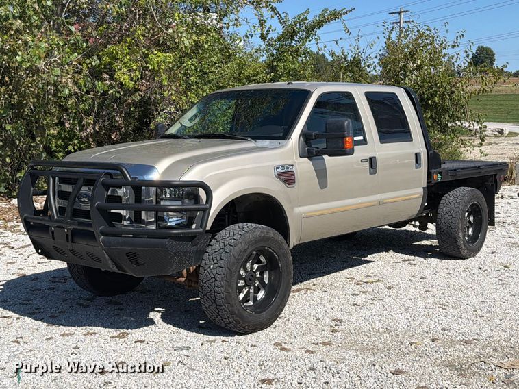 2008 Ford F350 Super Duty Crew Cab flatbed pickup truck - FT6424